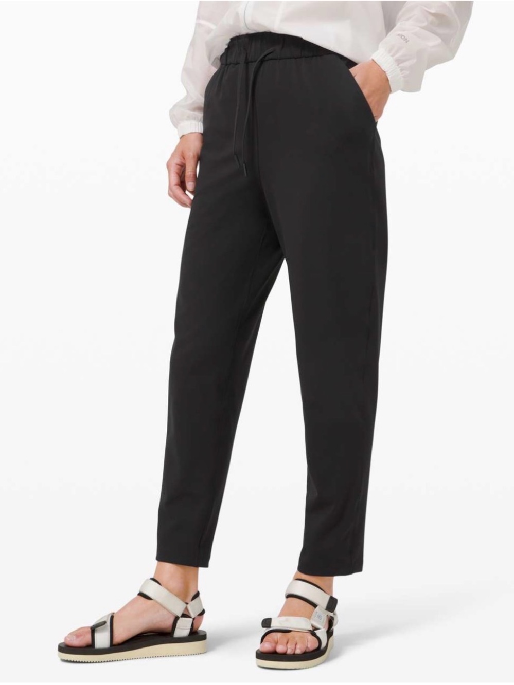 🖤Lululemon Keep Moving Pant 7/8 High-Rise Black Joggers Size 20 EUC W5DCFS
